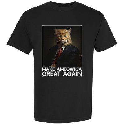 Make Ameowica Great Again Funny Trump Cat Garment-Dyed Heavyweight T-Shirt