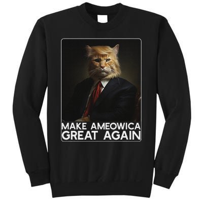 Make Ameowica Great Again Funny Trump Cat Sweatshirt