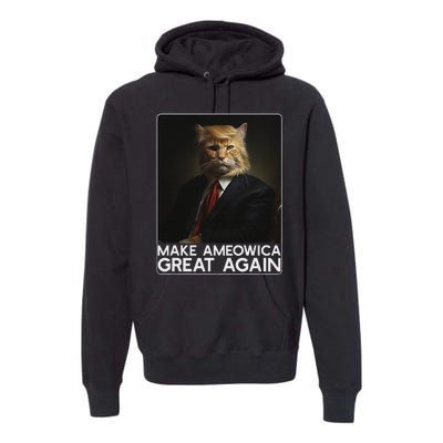 Make Ameowica Great Again Funny Trump Cat Premium Hoodie