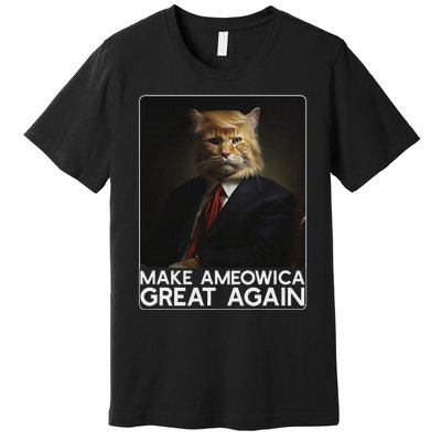 Make Ameowica Great Again Funny Trump Cat Premium T-Shirt