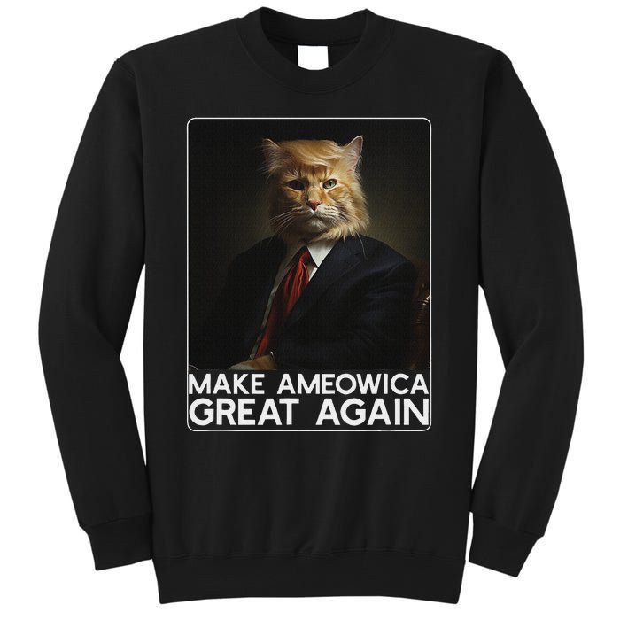 Make Ameowica Great Again Funny Trump Cat Tall Sweatshirt