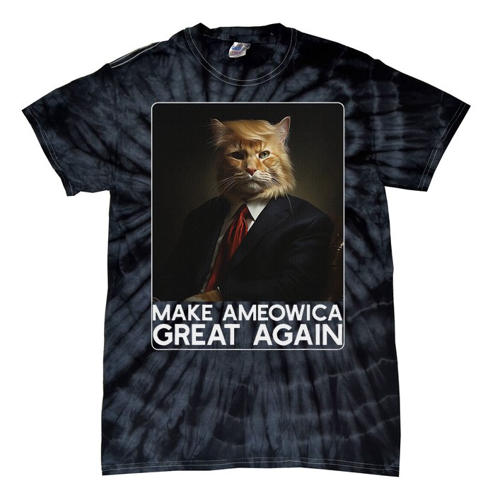 Make Ameowica Great Again Funny Trump Cat Tie-Dye T-Shirt