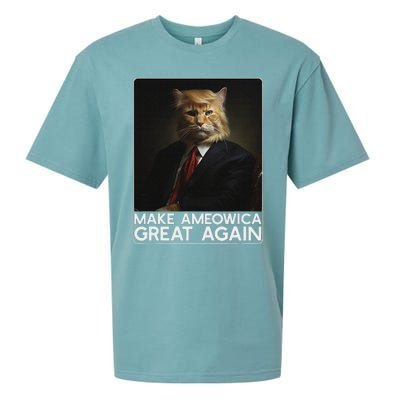 Make Ameowica Great Again Funny Trump Cat Sueded Cloud Jersey T-Shirt