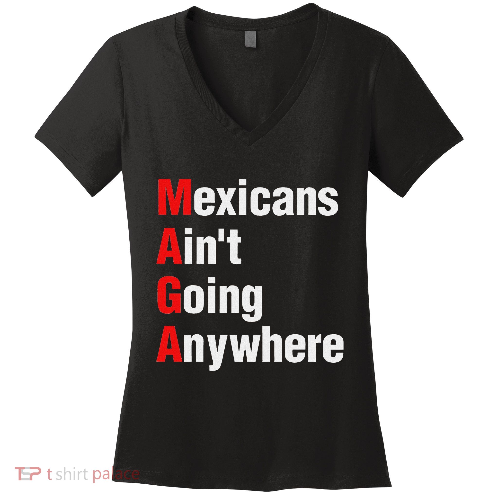 Mexicans AinT Going Anywhere Mexico Immigrates Funny Women's V-Neck T-Shirt