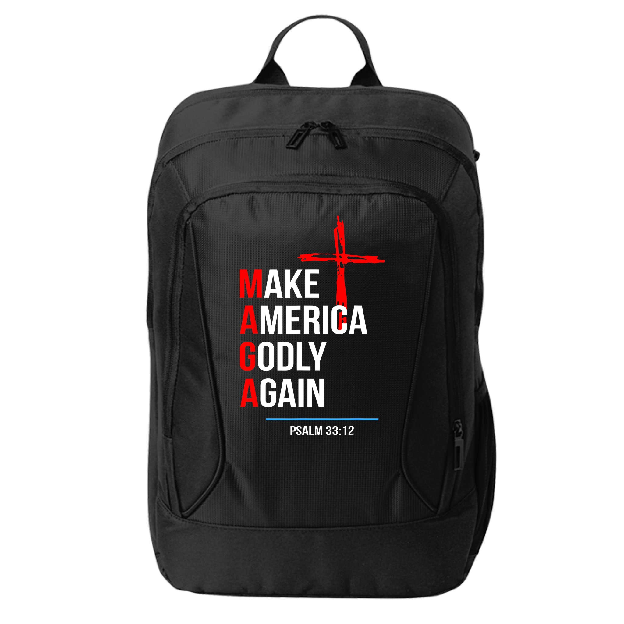 Make America Godly Again Psalm 33 12 City Backpack