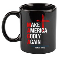 Make America Godly Again Psalm 33 12 11oz C Handle Ceramic Mug