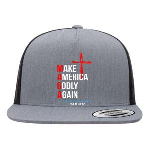 Make America Godly Again Psalm 33 12 Flat Bill Trucker Hat