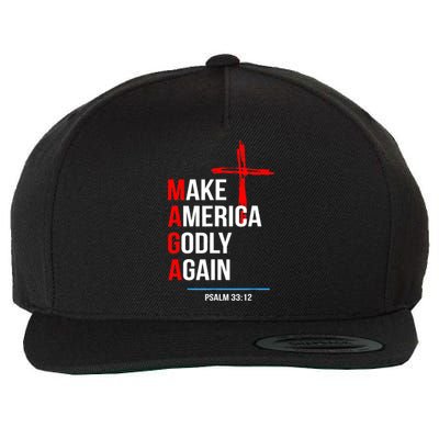 Make America Godly Again Psalm 33 12 Wool Snapback Cap