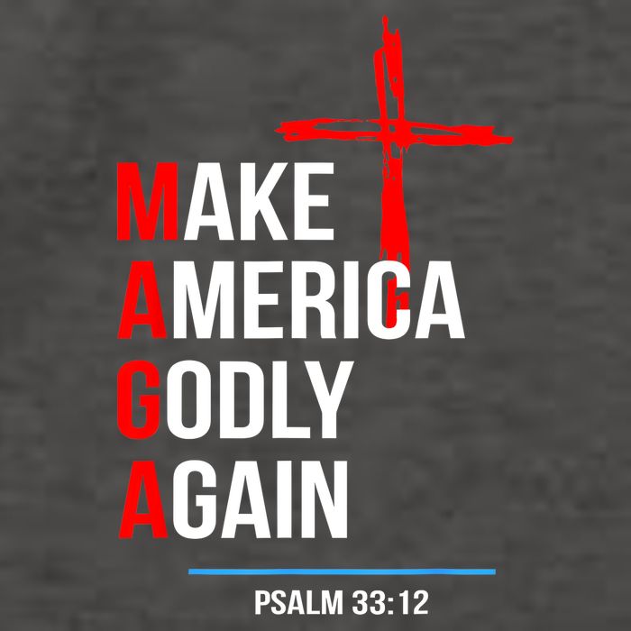 Make America Godly Again Psalm 33 12 Vector Backpack