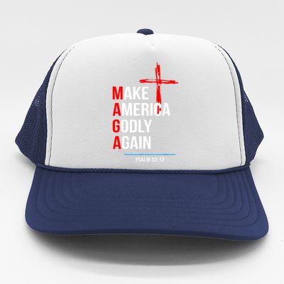 Make America Godly Again Psalm 33 12 Trucker Hat