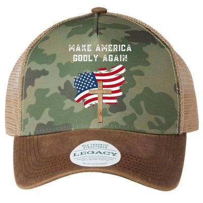Make America Godly Again For Patriotic Christians Legacy Tie Dye Trucker Hat