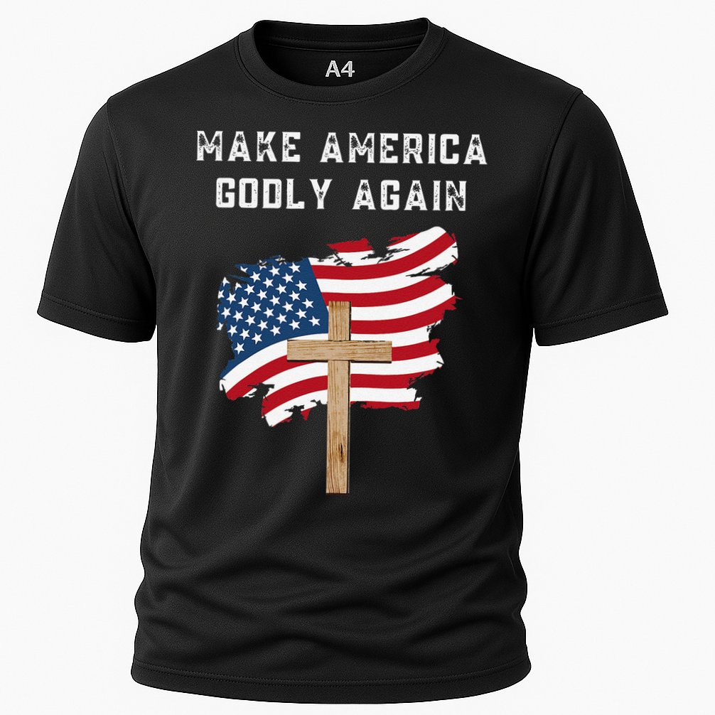 Make America Godly Again For Patriotic Christians Cooling Performance Crew T-Shirt