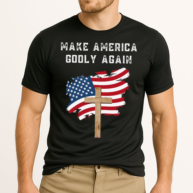 Make America Godly Again For Patriotic Christians Cooling Performance Crew T-Shirt