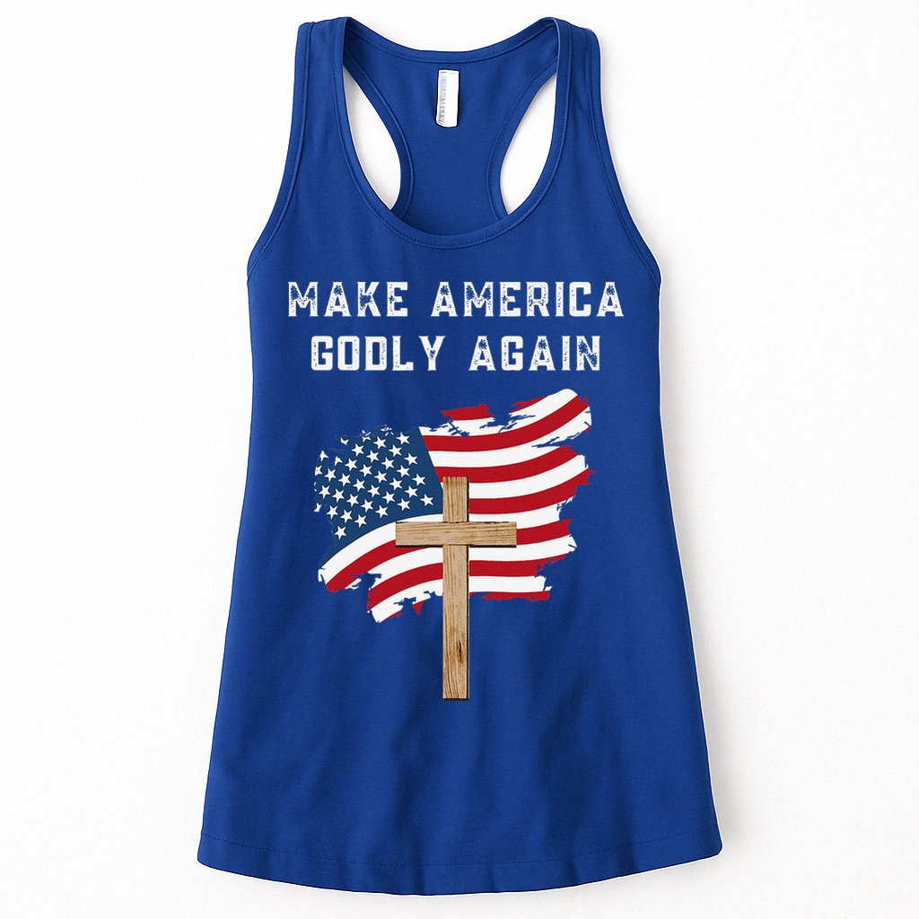 Make America Godly Again For Patriotic Christians Womens Tank Top