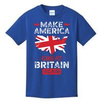 Make America Great Britain Again Funny Usa Map British Flag Gift Kids T-Shirt