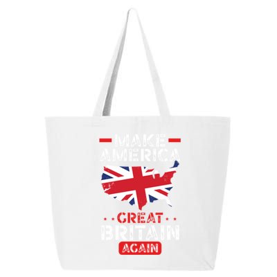 Make America Great Britain Again Funny Usa Map British Flag Gift 25L Jumbo Tote