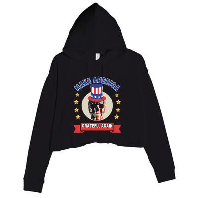 Make America Grateful Again Crop Fleece Hoodie