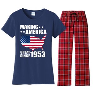 Making America Great Since 1953 Birthday Women's Flannel Pajama Set