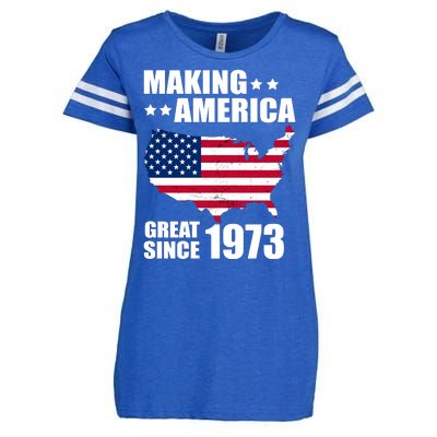 Making America Great Since 1973 Birthday Enza Ladies Jersey Football T-Shirt