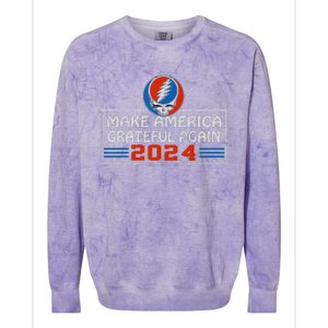 Make America Grateful Again 2024 Colorblast Crewneck Sweatshirt