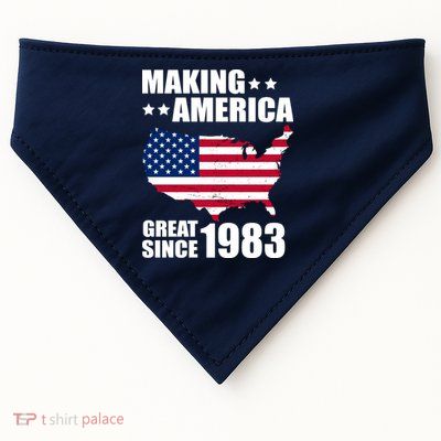 Making America Great Since 1983 Birthday USA-Made Doggie Bandana