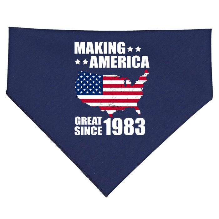 Making America Great Since 1983 Birthday USA-Made Doggie Bandana