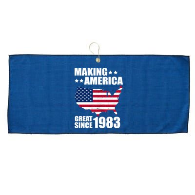 Making America Great Since 1983 Birthday Large Microfiber Waffle Golf Towel