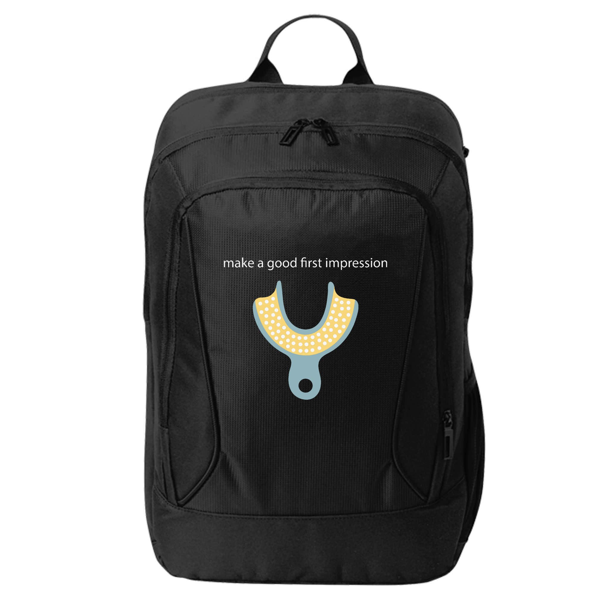 Make A Good First Dental Impression Funny Dentist City Backpack