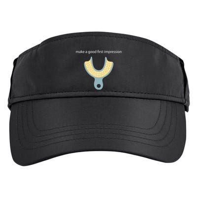 Make A Good First Dental Impression Funny Dentist Adult Drive Performance Visor
