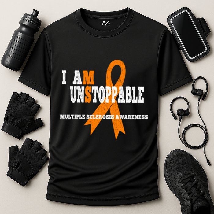 Ms Awareness Gift I Am Unstoppable Ms Gift Cooling Performance Crew T-Shirt