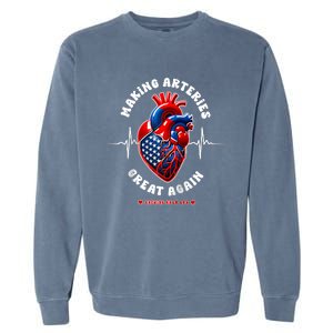 Making Arteries Great Again Cardiac Cath Lab Raglan Garment-Dyed Sweatshirt