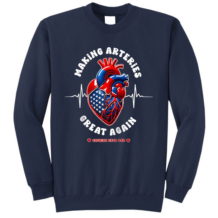 Making Arteries Great Again Cardiac Cath Lab Raglan Sweatshirt