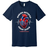 Making Arteries Great Again Cardiac Cath Lab Raglan Premium T-Shirt