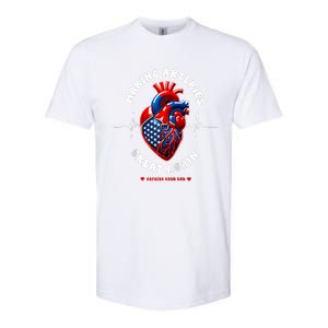 Making Arteries Great Again Cardiac Cath Lab Raglan Softstyle CVC T-Shirt