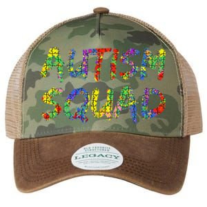 Matching Autism Gifts For Family Puzzle Art Autism Squad Legacy Tie Dye Trucker Hat