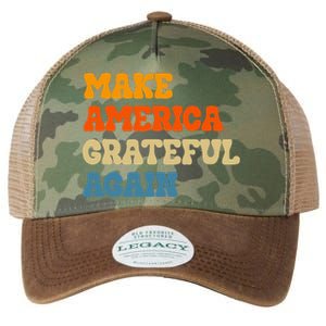 Make America Grateful Again Thanksgiving Patriotic July 4th Legacy Tie Dye Trucker Hat