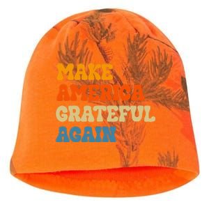 Make America Grateful Again Thanksgiving Patriotic July 4th Kati - Camo Knit Beanie