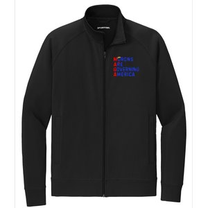 Morons Are Governing America Funny Trump 2024 Stretch Full-Zip Cadet Jacket