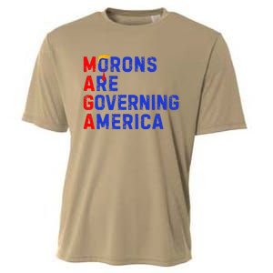 Morons Are Governing America Funny Trump 2024 Cooling Performance Crew T-Shirt