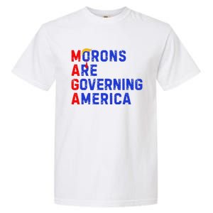 Morons Are Governing America Funny Trump 2024 Garment-Dyed Heavyweight T-Shirt