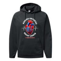 Making Arteries Great Again Cardiac Cath Lab Performance Fleece Hoodie