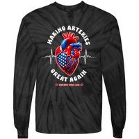 Making Arteries Great Again Cardiac Cath Lab Tie-Dye Long Sleeve Shirt