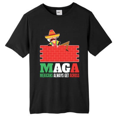 Mexicans Always Get Across Anti Funny Mexico Pride Tall Fusion ChromaSoft Performance T-Shirt