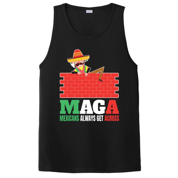 Mexicans Always Get Across Anti Funny Mexico Pride PosiCharge Competitor Tank