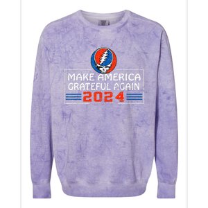 Make America Grateful Again 2024 Colorblast Crewneck Sweatshirt