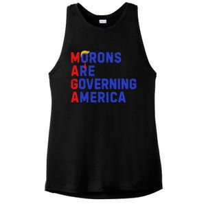 Morons Are Governing America Funny Trump 2024 Ladies PosiCharge Tri-Blend Wicking Tank