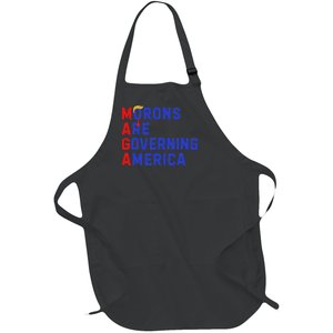 Morons Are Governing America Funny Trump 2024 Full-Length Apron With Pockets