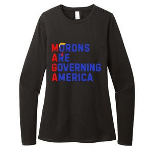 Morons Are Governing America Funny Trump 2024 Womens CVC Long Sleeve Shirt