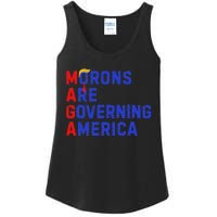 Morons Are Governing America Funny Trump 2024 Ladies Essential Tank