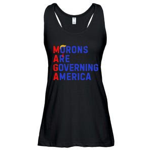 Morons Are Governing America Funny Trump 2024 Ladies Essential Flowy Tank